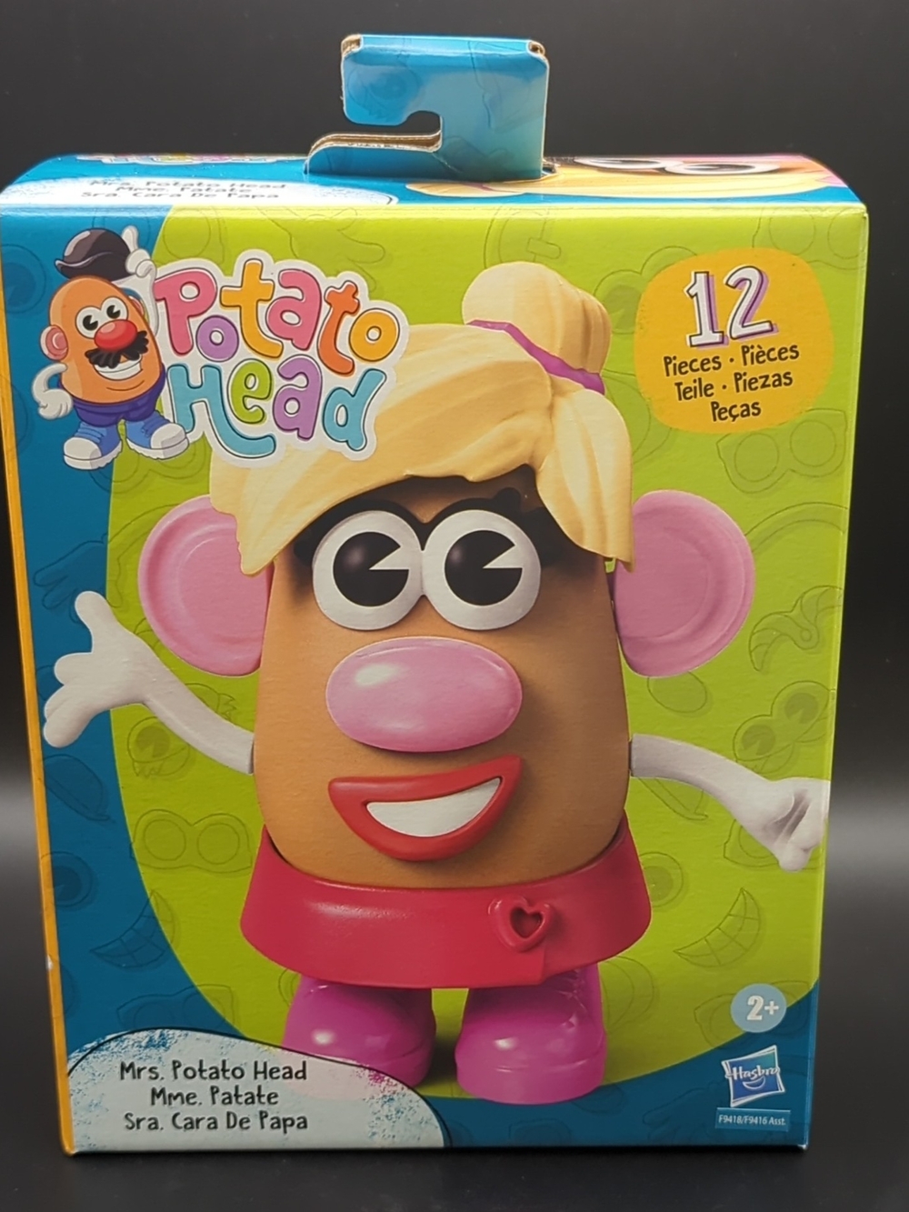 Hasbro Mrs. Potato Head Blonde Hair with Pink Accessories. Ages 2+ Sealed